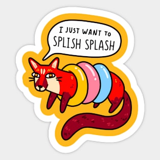 Splish splash Sticker